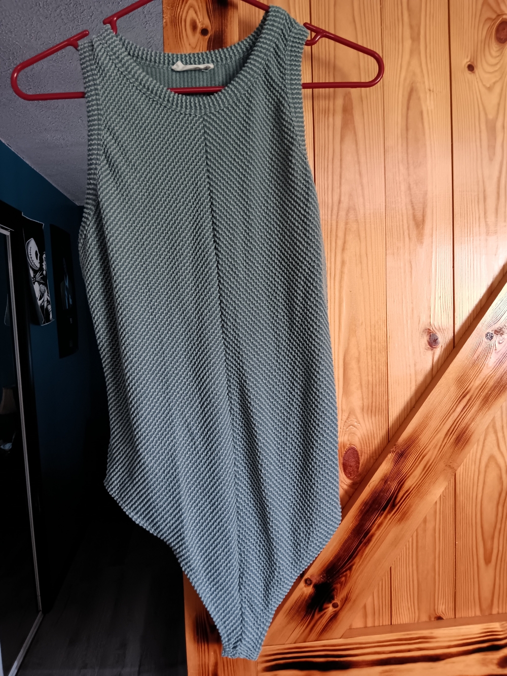 Sleeveless Textured Bodysuit in Sage Green
